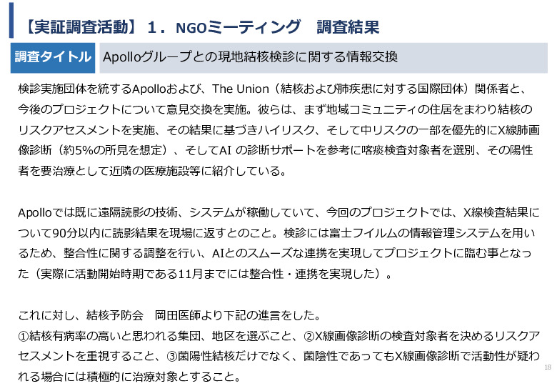 令和5年度「インドにおけるX線を用いた結核検診普及実証調査プロジェクト報告書」