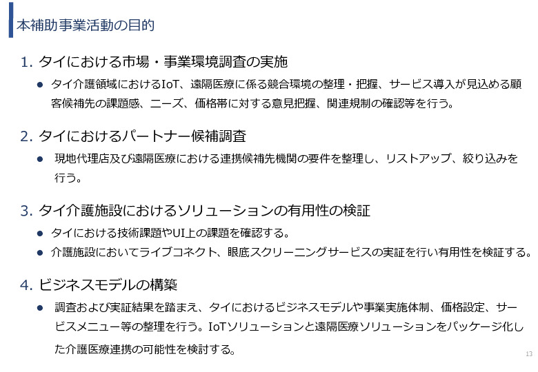 令和5年度「タイにおけるIoT及びポイントオブケアデバイス・遠隔医療プラットフォームを活用した高齢者向けソリューション提供に係る実証調査プロジェクト報告書」