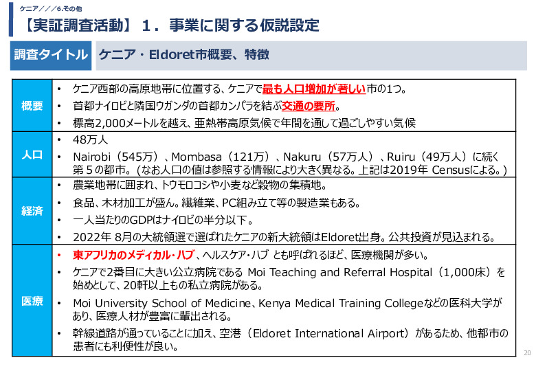 令和5年度「ケニアにおけるカテーテル治療の普及とアフリカへの販路拡大報告書」