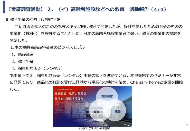 令和5年度「タイにおける在宅高齢者の生活環境改善のための福祉関連商品・サービス販売拡大実証調査事業報告書」