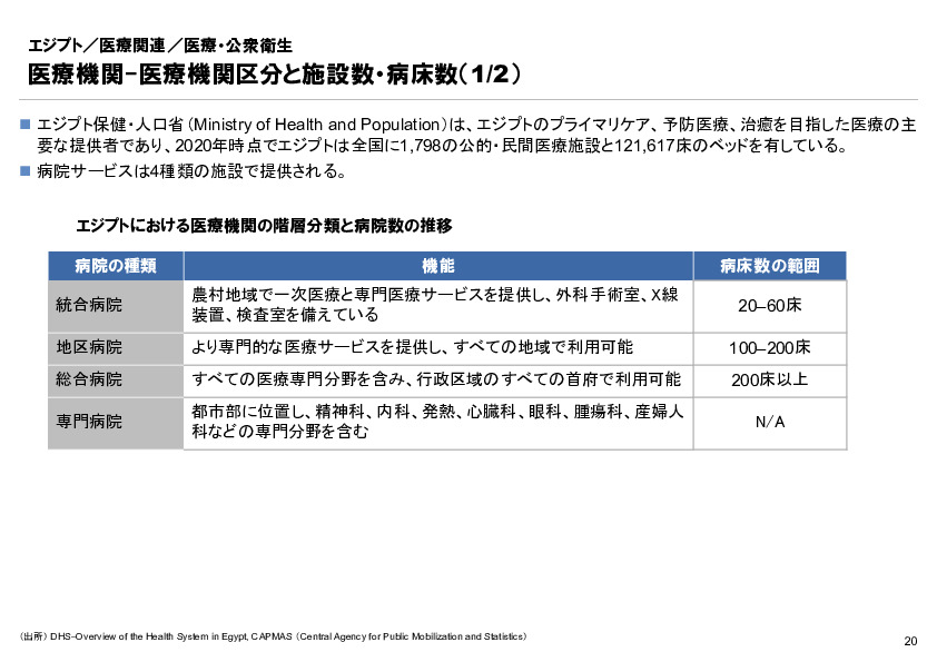 R6年度「医療国際展開カントリーレポート　新興国等のヘルスケア市場環境に関する基本情報　エジプト編」
