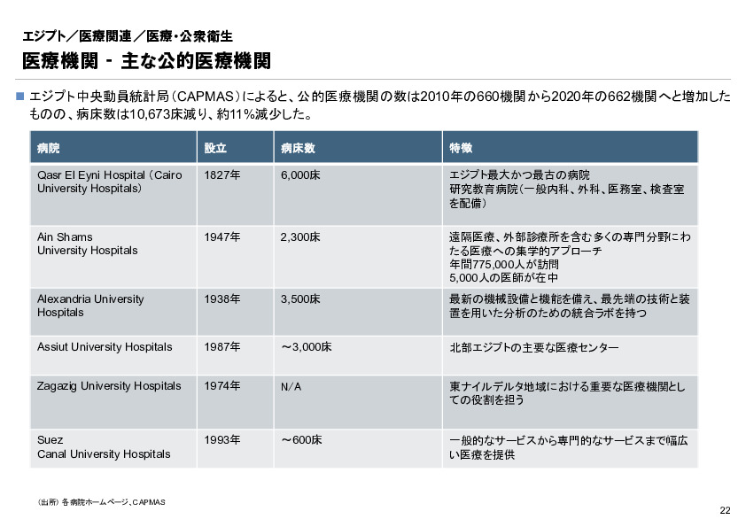 R6年度「医療国際展開カントリーレポート　新興国等のヘルスケア市場環境に関する基本情報　エジプト編」