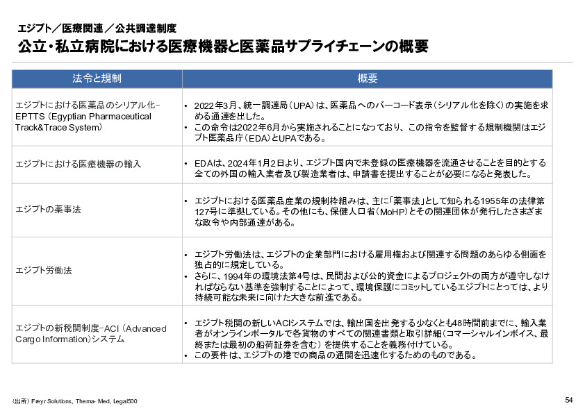 R6年度「医療国際展開カントリーレポート　新興国等のヘルスケア市場環境に関する基本情報　エジプト編」