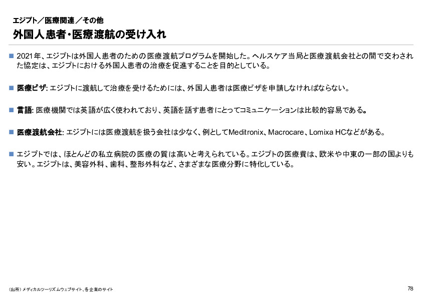 R6年度「医療国際展開カントリーレポート　新興国等のヘルスケア市場環境に関する基本情報　エジプト編」