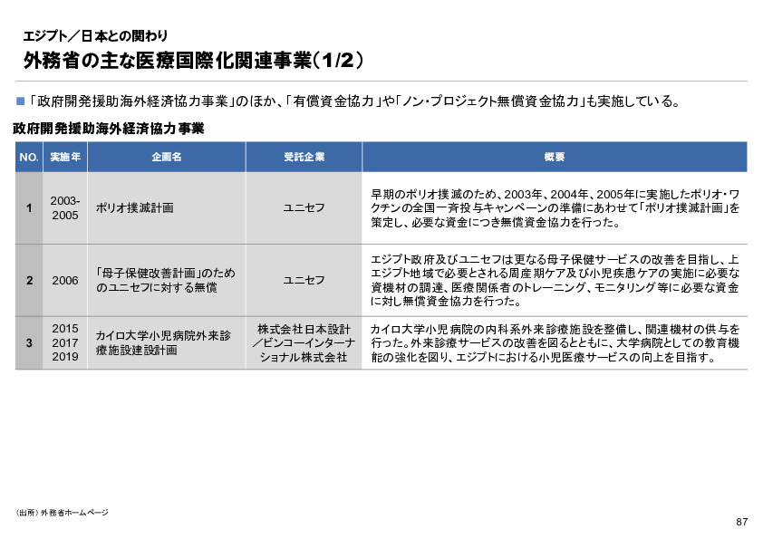 R6年度「医療国際展開カントリーレポート　新興国等のヘルスケア市場環境に関する基本情報　エジプト編」