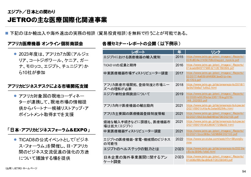 R6年度「医療国際展開カントリーレポート　新興国等のヘルスケア市場環境に関する基本情報　エジプト編」