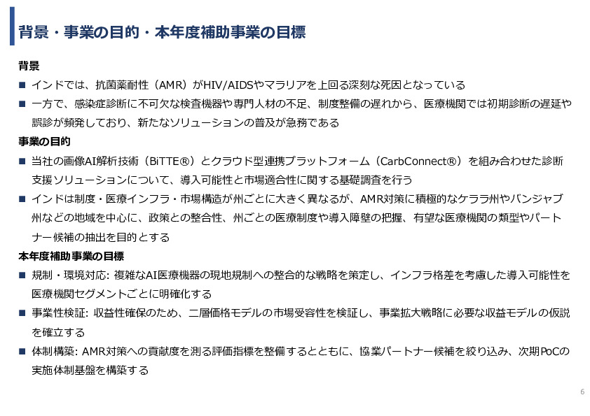 令和7年度「インドにおける細菌感染症領域へのDX/AIソリュー ションの導入可能性と市場適合性に関する基礎調査」事業報告書