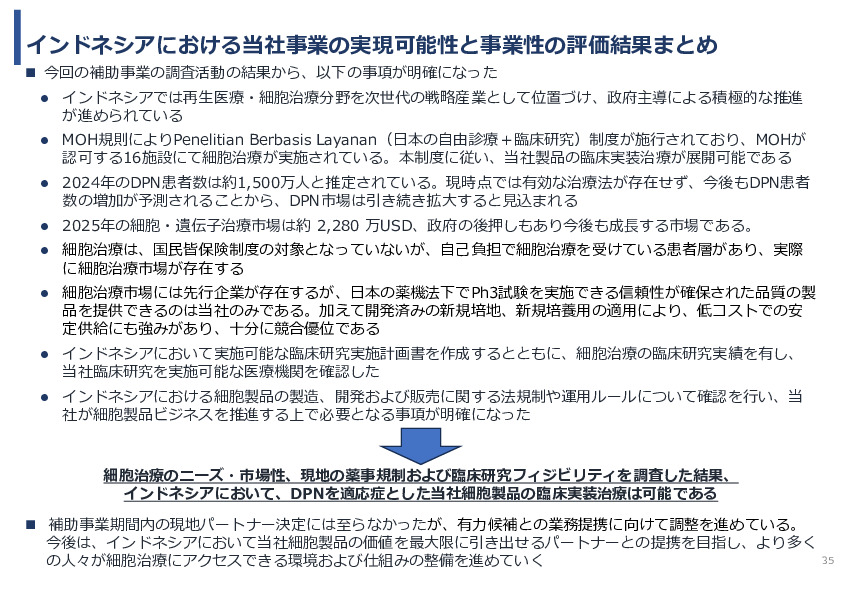 令和7年度「インドネシアにおける臍帯由来間葉系細胞による 先制医療サプライチェーン構築の 実証調査プロジェクト」事業報告書