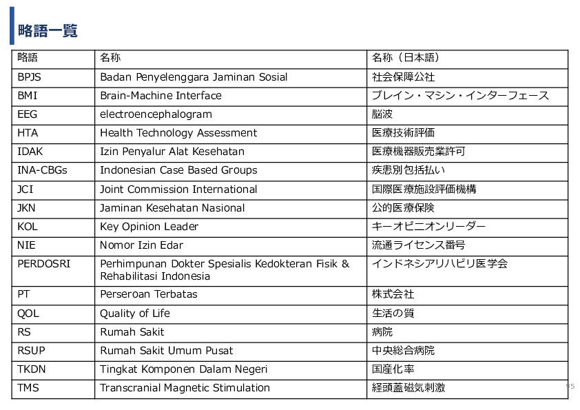 令和7年度「インドネシアにおけるBrain-Machine Interfaceリハビリテーションの事業可能性基礎調査プロジェクト 」事業報告書