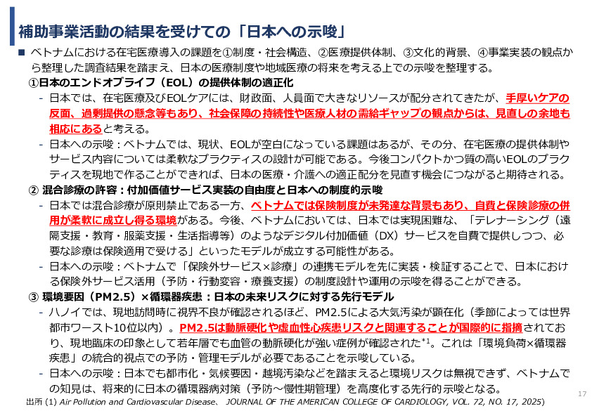 令和7年度「ベトナムにおける心疾患領域の予防医療と在宅管理・多職種連携実証調査プロジェクト 」事業報告書