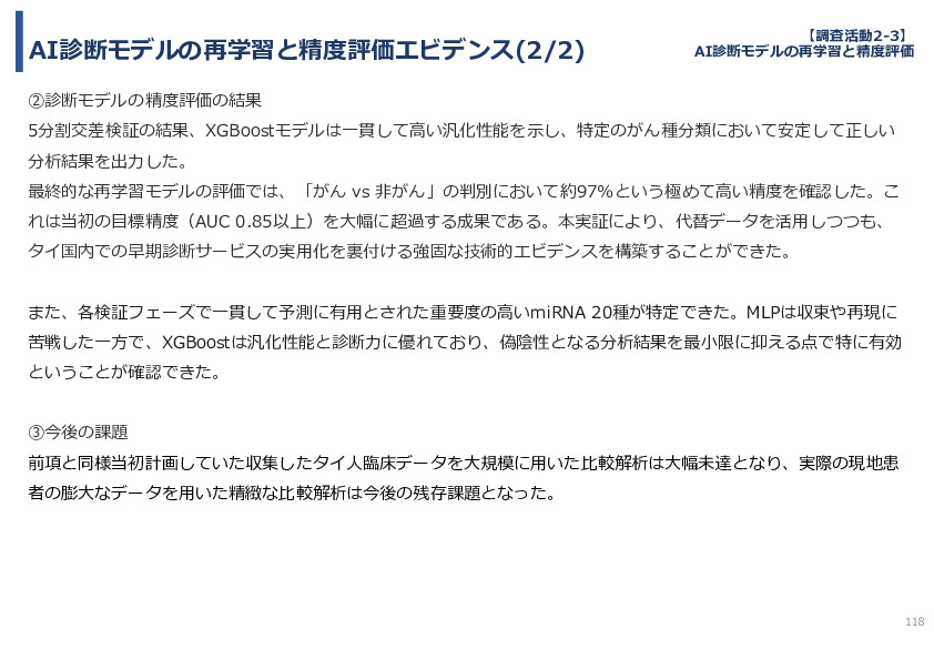 令和７年度「タイにおけるmiRNAを用いた 革新的多種がん早期診断AI技術実証調査プロジェクト」