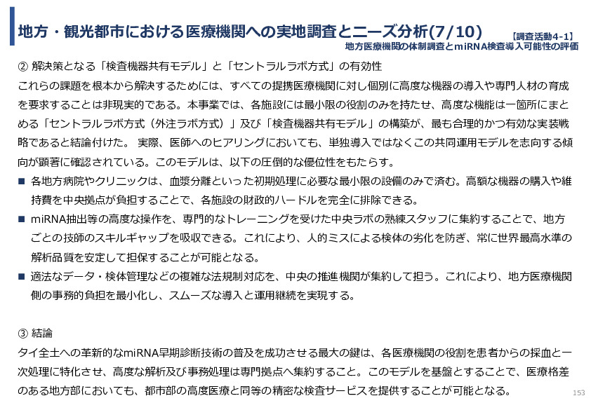令和７年度「タイにおけるmiRNAを用いた 革新的多種がん早期診断AI技術実証調査プロジェクト」