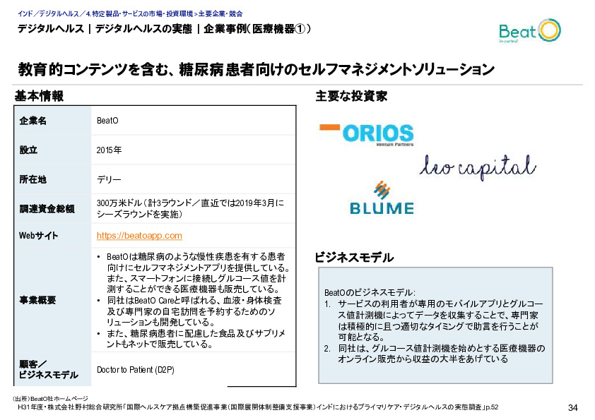 デジタルヘルス｜政府のポジション｜デジタルヘルス分野における規制及び取組（H31年度・株式会社野村総合研究所 「国際ヘルスケア拠点構築促進事業（国際展開体制整備支援事業）  インドにおけるプライマリケア・デジタルヘルスの実態調査」）｜ヘルスケア国際展開ウェブ ...