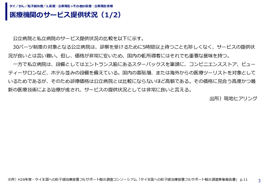 医療機関のサービス提供状況（1/2）