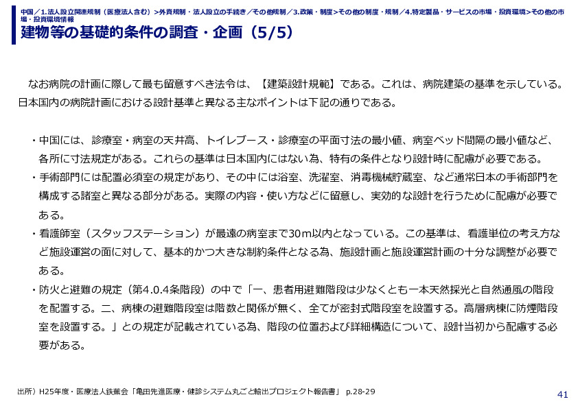 建物等の基礎的条件の調査・企画