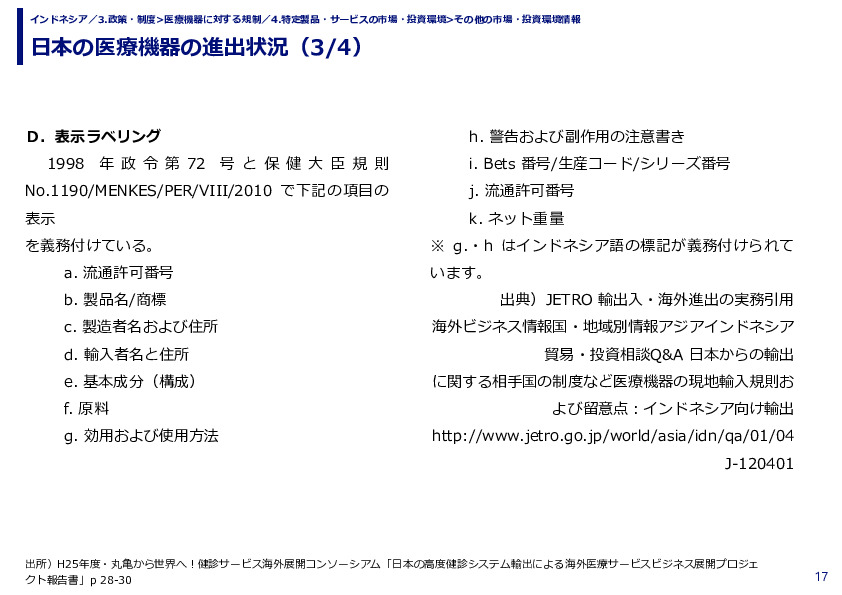 日本の医療機器の進出状況