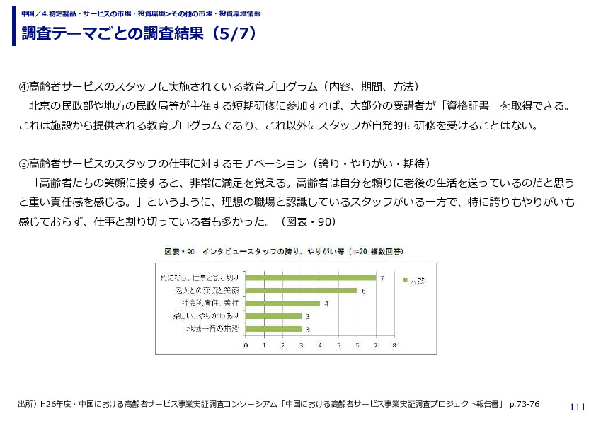 調査テーマごとの調査結果