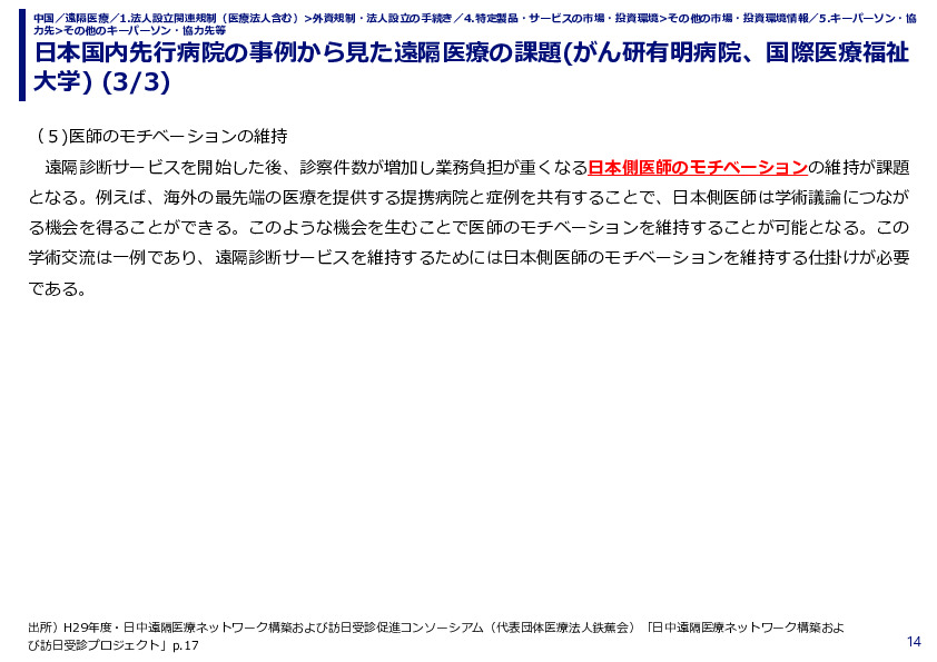 日本国内先行病院の事例から見た遠隔医療の課題(がん研有明病院、国際医療福祉大学) 