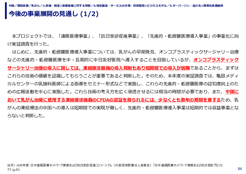 今後の事業展開の見通し 