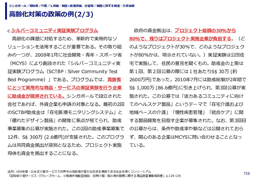 高齢化対策の政策の例