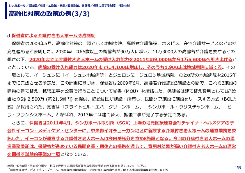 高齢化対策の政策の例