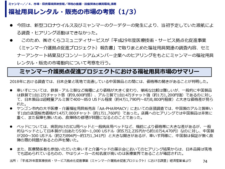 福祉用具レンタル・販売の市場の考察