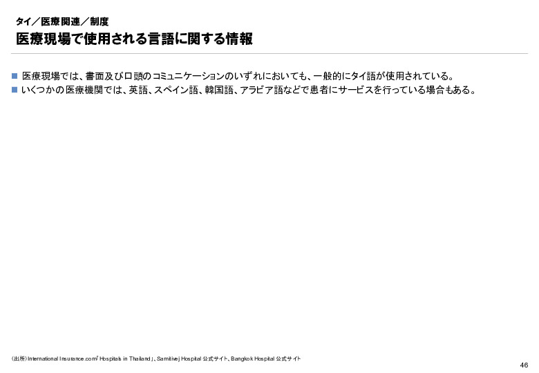 R6年度「医療国際展開カントリーレポート　新興国等のヘルスケア市場環境に関する基本情報　タイ編」