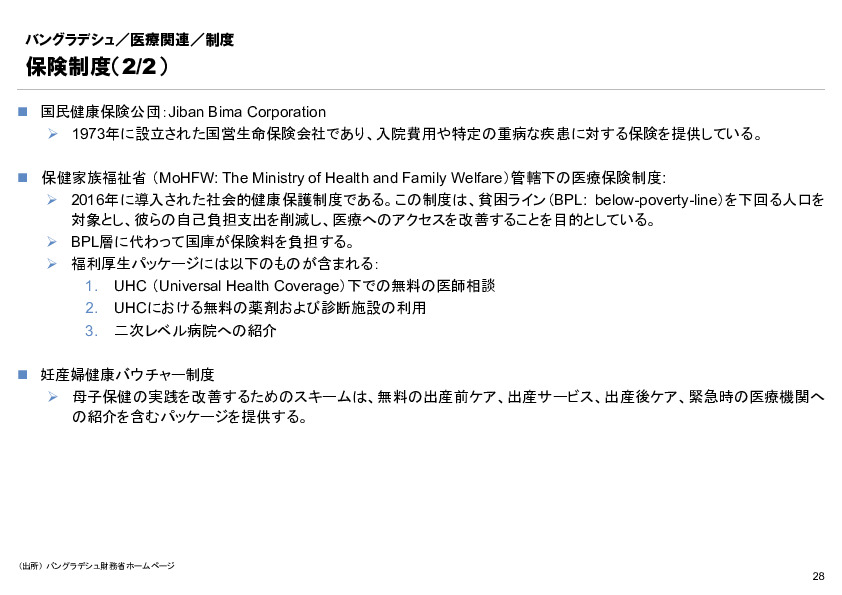 R6年度「医療国際展開カントリーレポート　新興国等のヘルスケア市場環境に関する基本情報　バングラデシュ編」