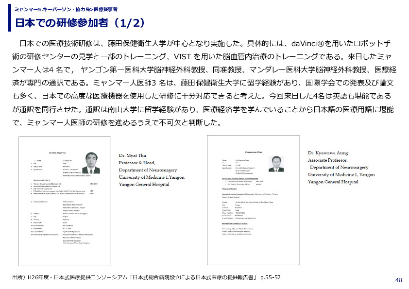 日本での研修参加者