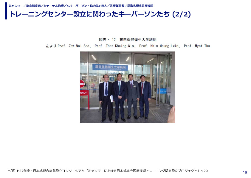 トレーニングセンター設立に関わったキーパーソンたち