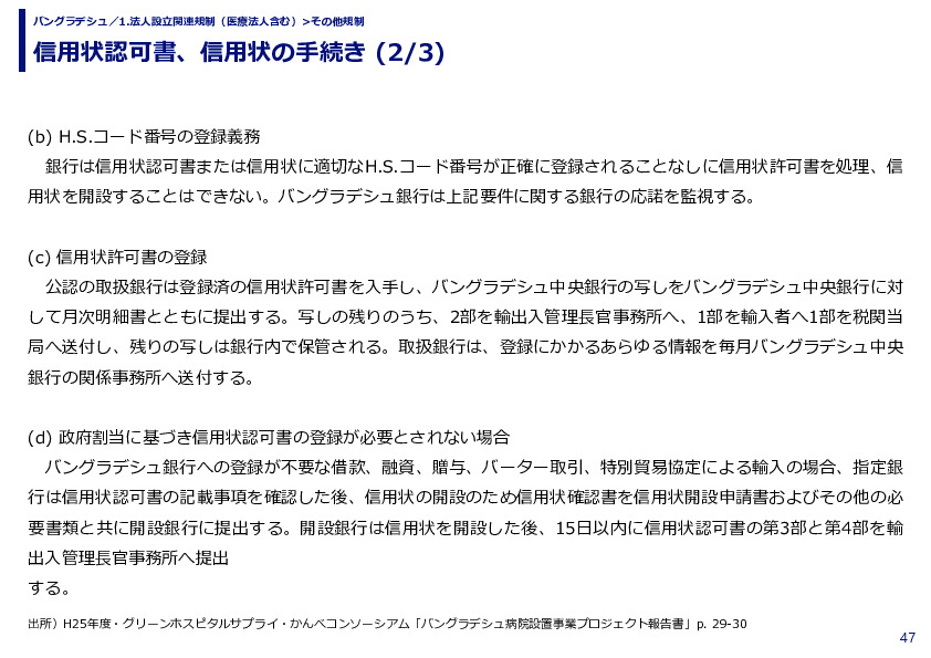 信用状認可書、信用状の手続き 