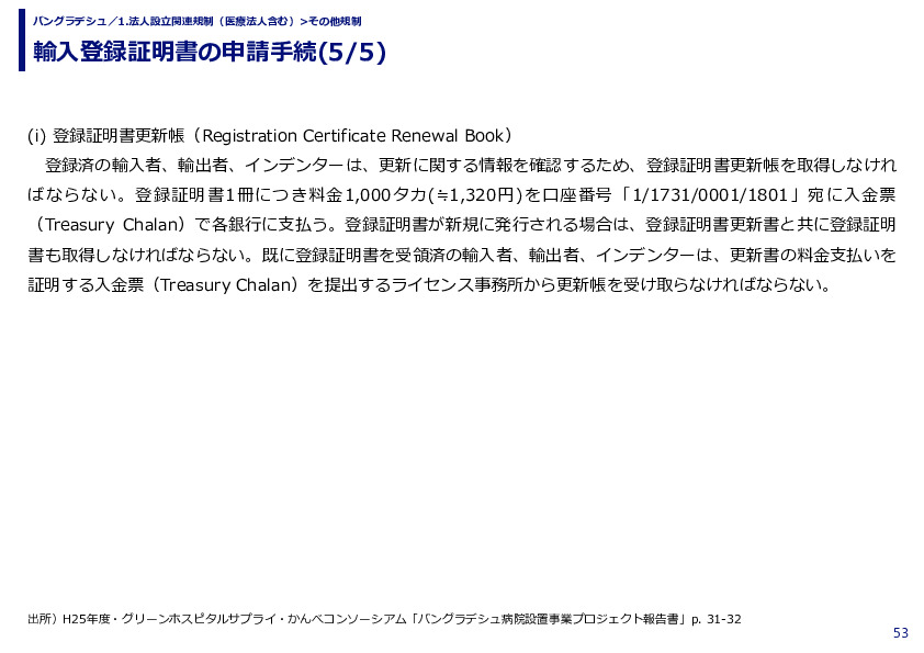輸入登録証明書の申請手続 