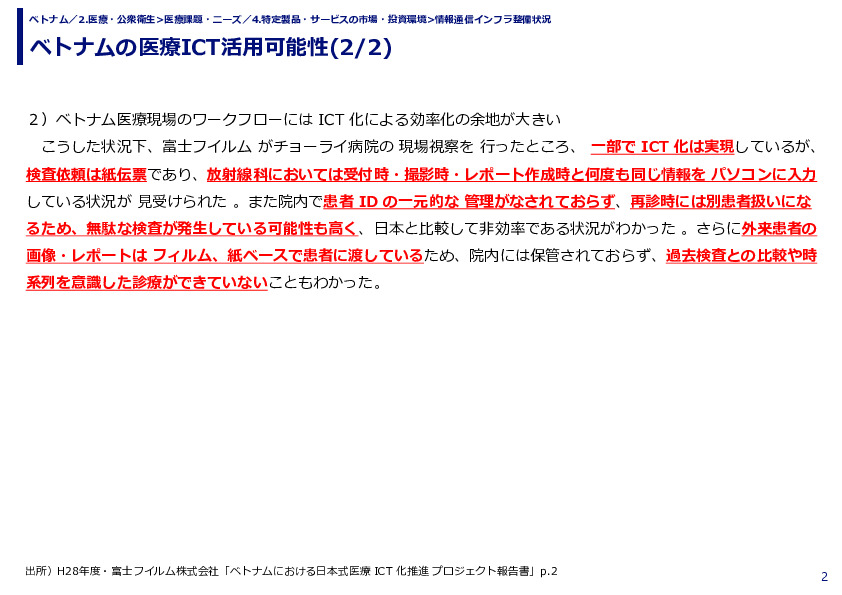 ベトナムの医療ICT活用可能性