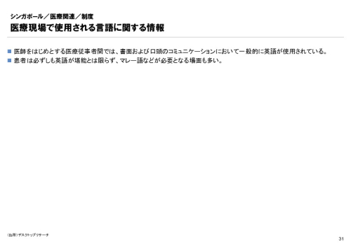 R4年度「医療国際展開カントリーレポート　新興国等のヘルスケア市場環境に関する基本情報　シンガポール編」