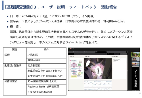 令和5年度「ブータンにおける新生児蘇生法教育支援AIシステム基礎調査プロジェクト報告書」