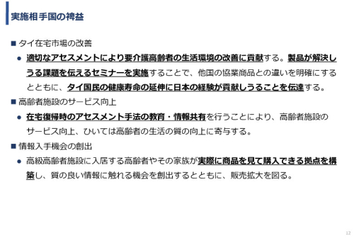 令和5年度「タイにおける在宅高齢者の生活環境改善のための福祉関連商品・サービス販売拡大実証調査事業報告書」