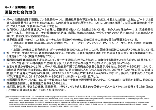 R6年度「医療国際展開カントリーレポート　新興国等のヘルスケア市場環境に関する基本情報　ガーナ編」