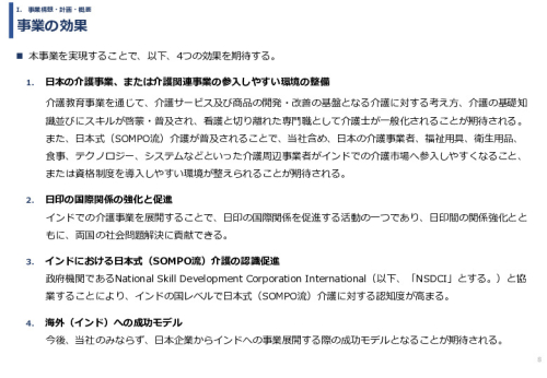 令和６年度「インドへの介護市場の参集に向けた日本式（SOMPO流）介護の啓蒙および普及プロジェクト」事業報告書