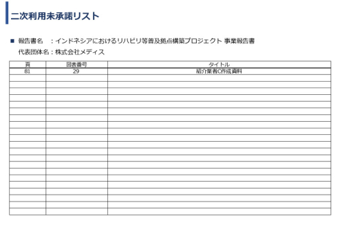 令和６年度「インドネシアにおけるリハビリ等普及拠点構築プロジェクト」事業報告書