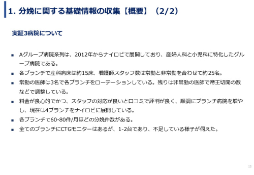 令和６年度「ケニアにおけるMaternity Alert-Monitor導入後の 周産期医療の質向上・効果実証プロジェクト」事業報告書