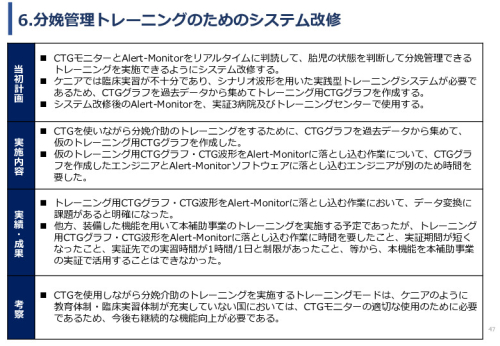 令和６年度「ケニアにおけるMaternity Alert-Monitor導入後の 周産期医療の質向上・効果実証プロジェクト」事業報告書