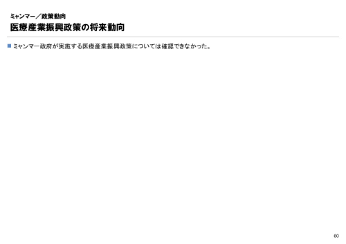 R4年度「医療国際展開カントリーレポート　新興国等のヘルスケア市場環境に関する基本情報　ミャンマー編」