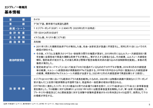 R6年度「医療国際展開カントリーレポート　新興国等のヘルスケア市場環境に関する基本情報　エジプト編」