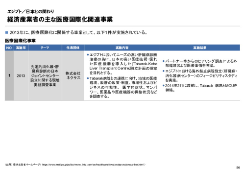 R6年度「医療国際展開カントリーレポート　新興国等のヘルスケア市場環境に関する基本情報　エジプト編」