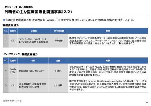 R6年度「医療国際展開カントリーレポート　新興国等のヘルスケア市場環境に関する基本情報　エジプト編」