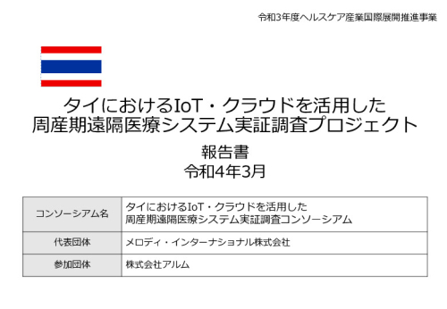 令和3年度ヘルスケア産業国際展開推進事業報告書