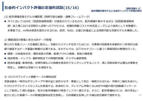 令和７年度「タイにおけるmiRNAを用いた 革新的多種がん早期診断AI技術実証調査プロジェクト」