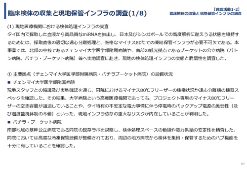 令和７年度「タイにおけるmiRNAを用いた 革新的多種がん早期診断AI技術実証調査プロジェクト」