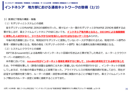 インドネシア　地方部における通信ネットワークの整備