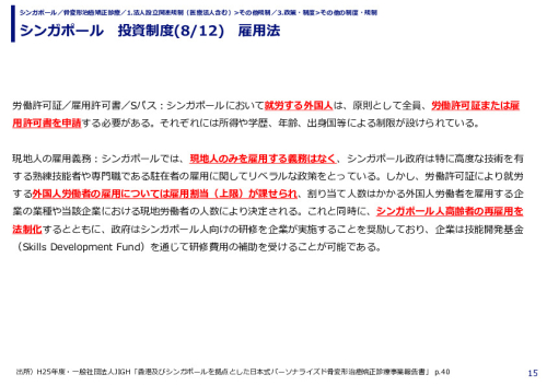 シンガポール　投資制度　投資促進機関